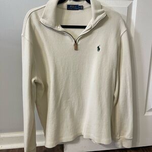 Polo by Ralph Lauren Off-White Zip-Up Sweater